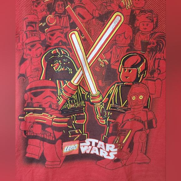 Vintage 90's Lego Star Wars Youth T- Shirt Darth Vader LucasFilms Youth M - Picture 3 of 6